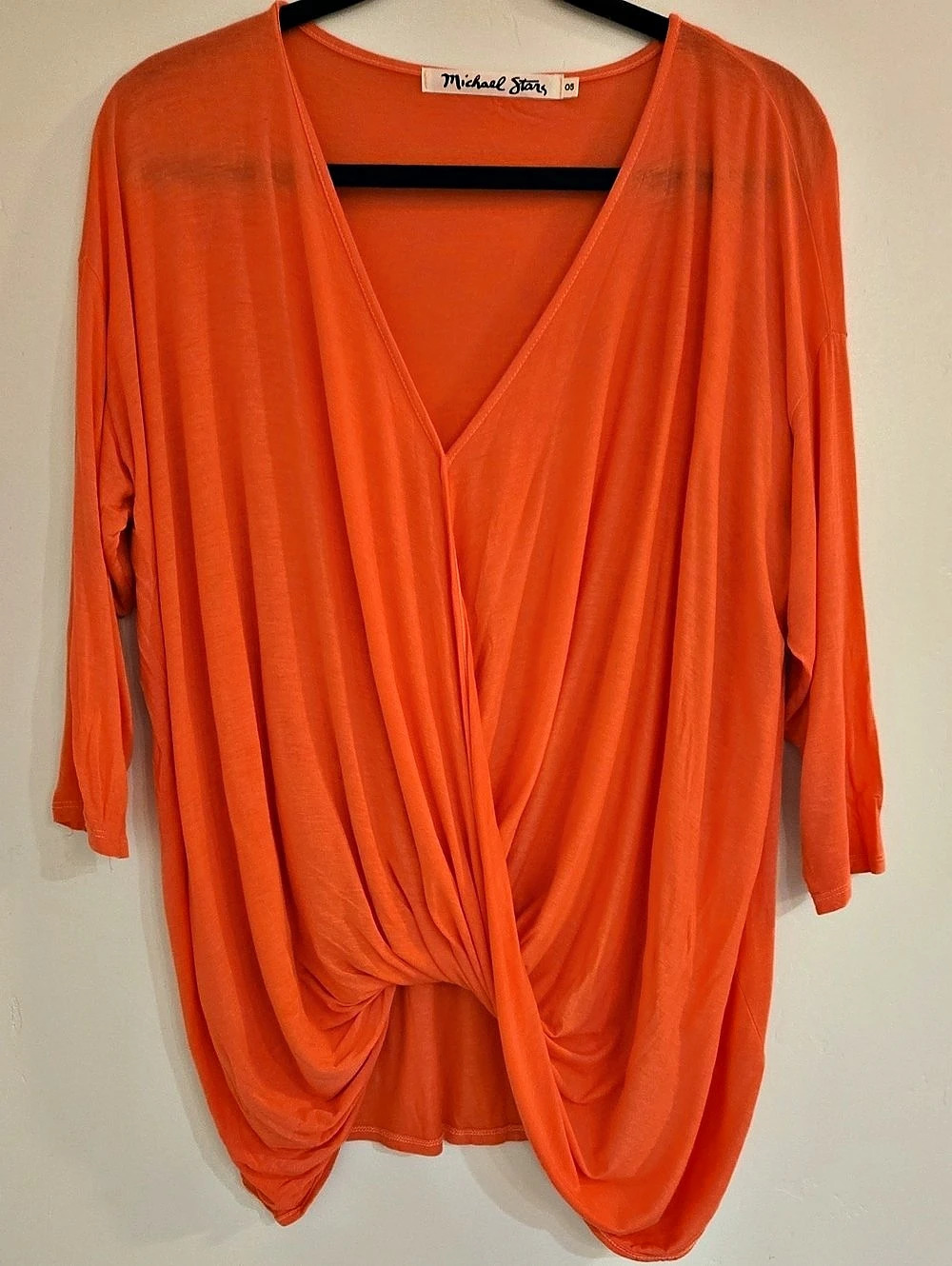 Anthropologie Michael STARS Orange Draped Tunic